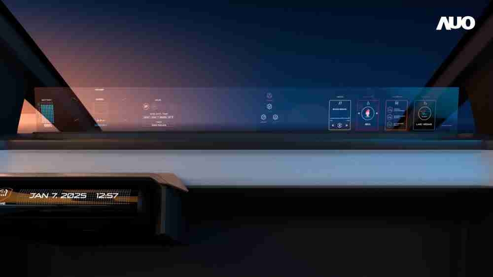 MG电玩无界透明显示接口(Horizon Image Glass)透过车运算方案整合仪表板、、、中控台及副驾显示器，，一体式全景呈现，，，提供乘用者清晰的前方视野、、行车必要信息与娱乐功能